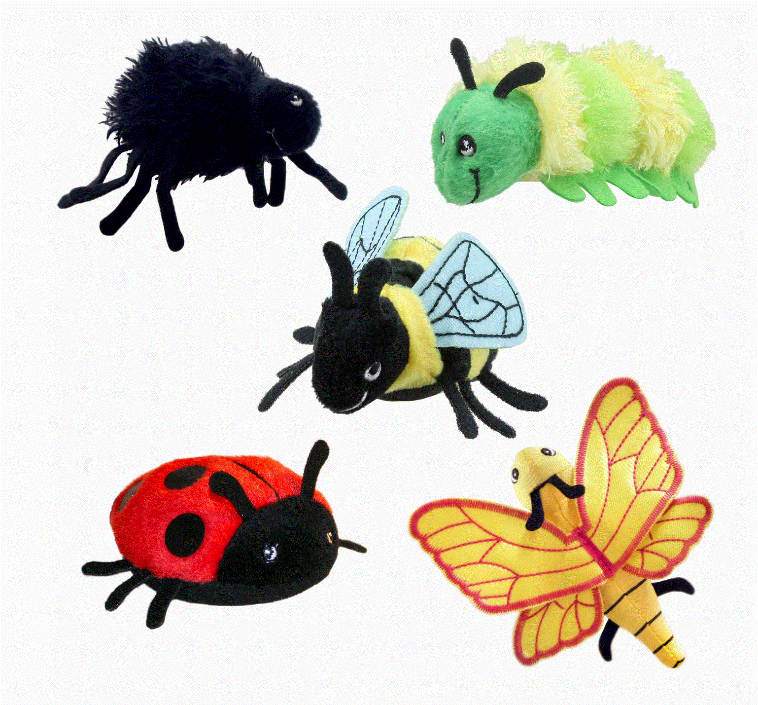 Professional Bugs and Insects Finger Puppet Set of 5