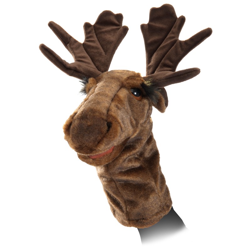 Folkmanis 16" Moose Stage Puppet - Click Image to Close