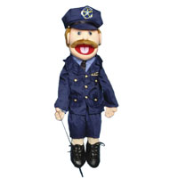 28" Policeman (Peach) Full Body Puppet