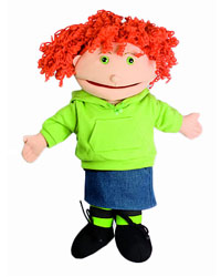 Small Puppet Buddies Red Haired Girl (Peach)