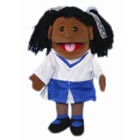 14" Cheerleader Tammy (African) Glove Puppet