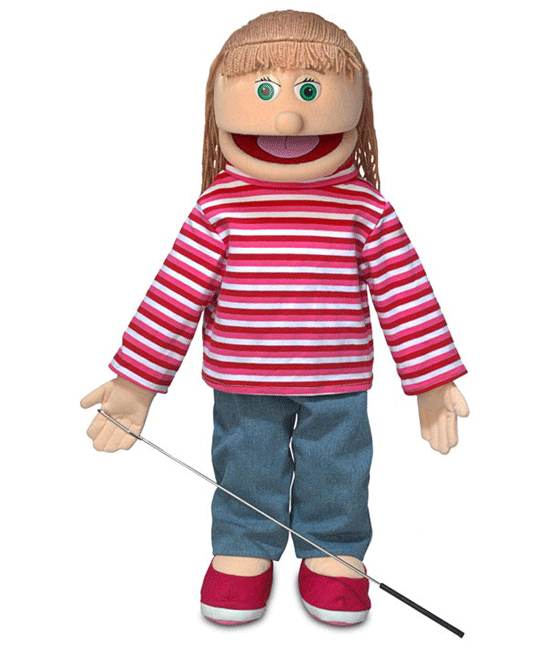 25" Emily (Anglo) Full Body Puppet - Click Image to Close