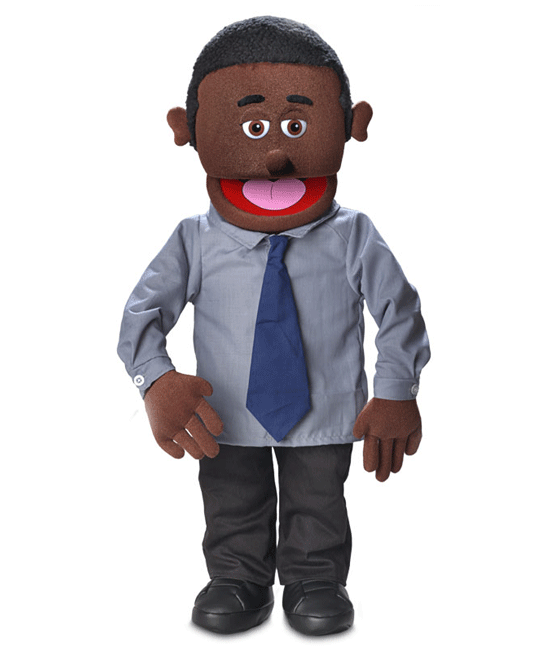 30" Calvin (African) Professional Puppet - Click Image to Close