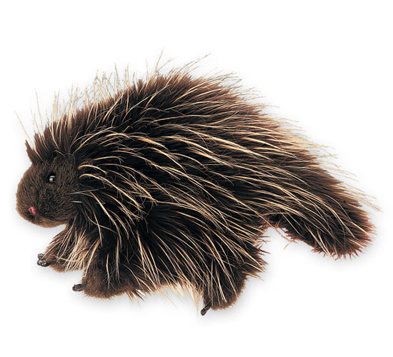 Folkmanis 13" Porcupine Hand Puppet - Click Image to Close