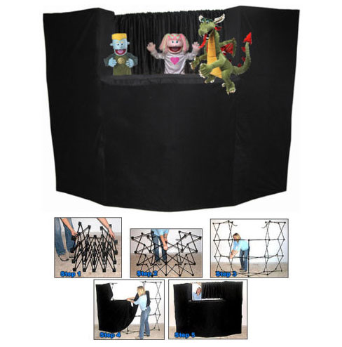 Portable Fold Up Puppet Stage with Bag by Presto Stage.